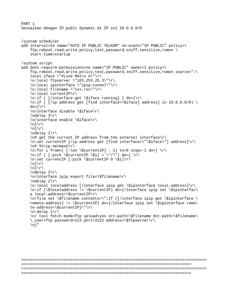Script Lock IP Public Telkom DLL | PDF | Computer Science | Network ...