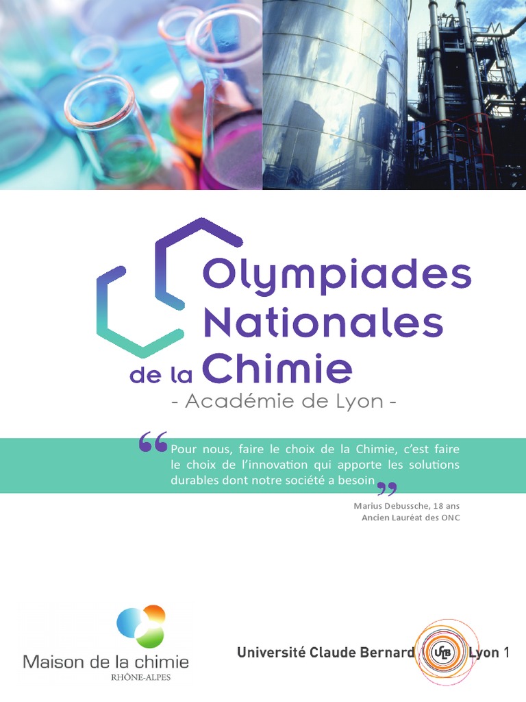 Présentation Des Olympiades de La Chimie Ac Lyon 23 PDF Chimie Lyon — free download