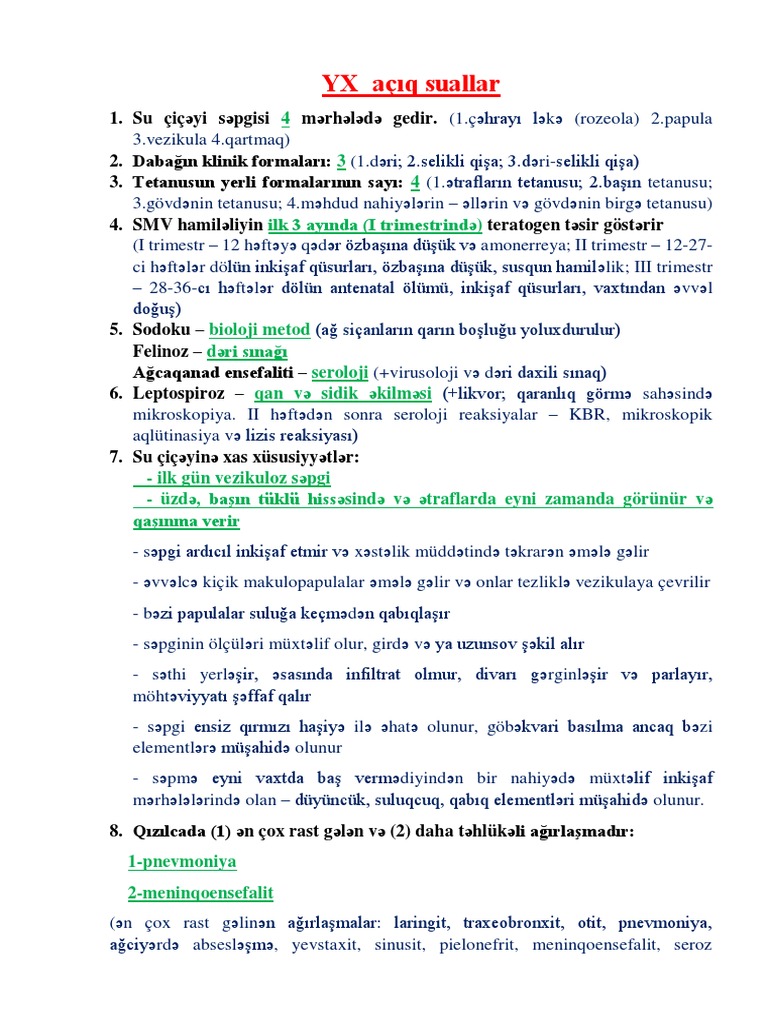 YX Açıq Suallar | PDF