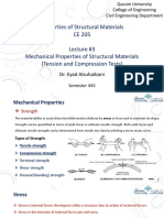 L3 - Mechanical Properties of Structural Materials (Tension and Compression Tests)