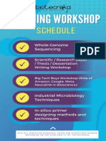 Biotecnika Workshop Calendar - Tentative - 2