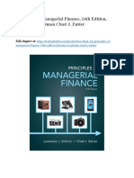 Test Bank For Principles of Managerial Finance 14th Edition Lawrence J Gitman Chad J Zutter