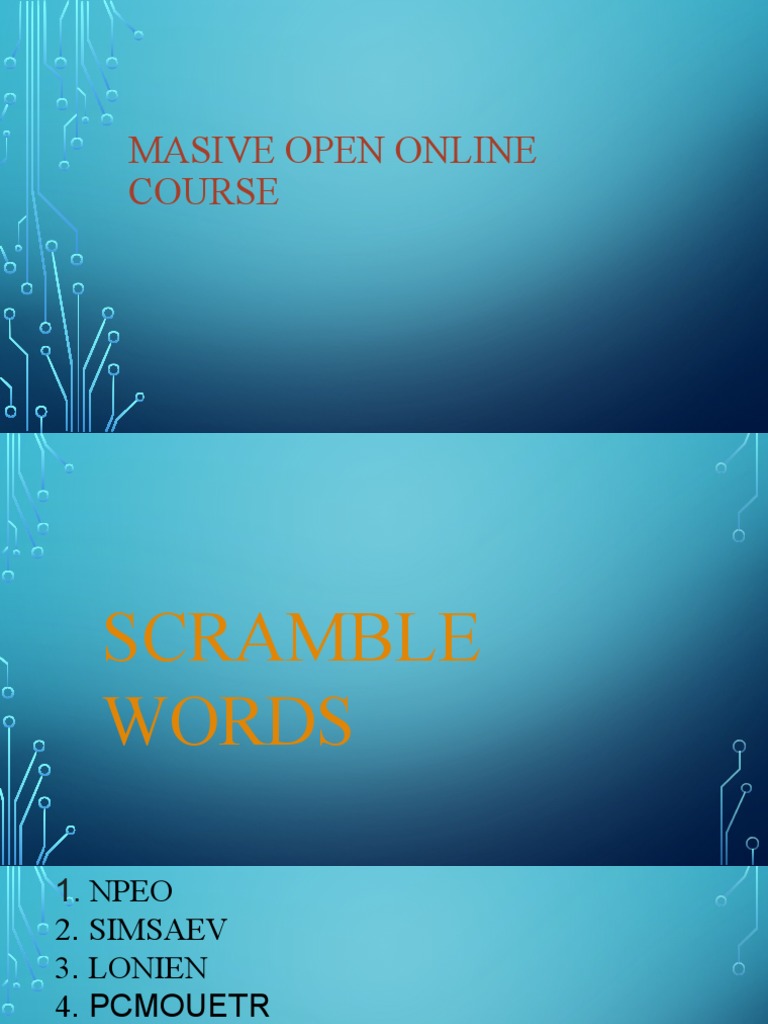 Massive open online pdf