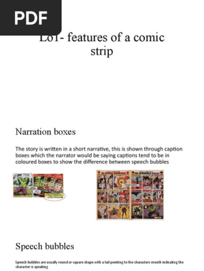 Lo1- Features of a Comic Strip