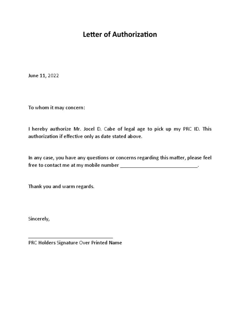 Prc authorization pdf