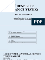 Mühendislik Mekaniği (Statik) : Prof. Dr. Metin OLGUN