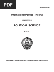 International Politics KKHSOU
