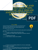 Correcting Myths and Fallacies About Non Communicable Disease and Practicing Ways To Prevent and Control It