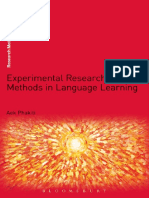 260981950 Research Methods in Linguistics Aek Phakiti Experimental Research Methods in Language Learning Continuum Publishing Corporation 2014