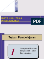 Pertemuan 12 13 - Biaya Kualitas Dan Produktivit