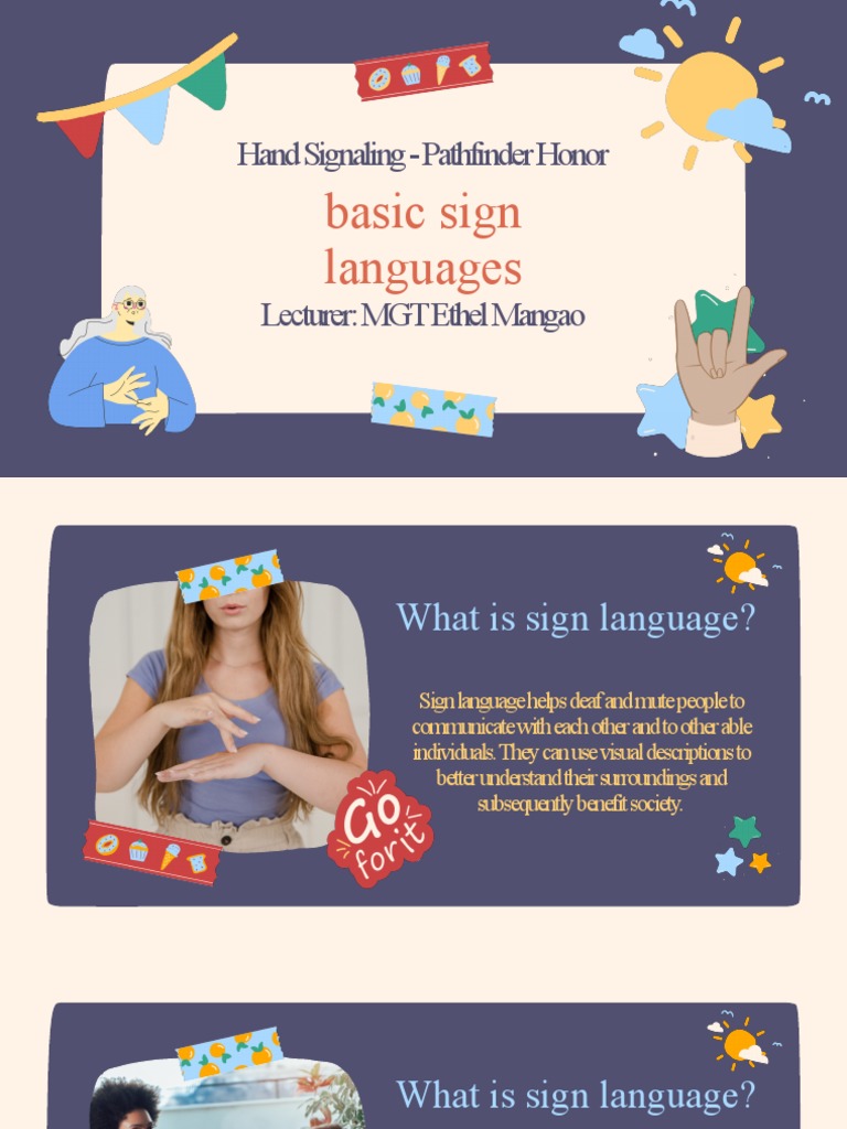 Sign Language Honor MGT Ethel Mangao PDF Sign Language Deafness