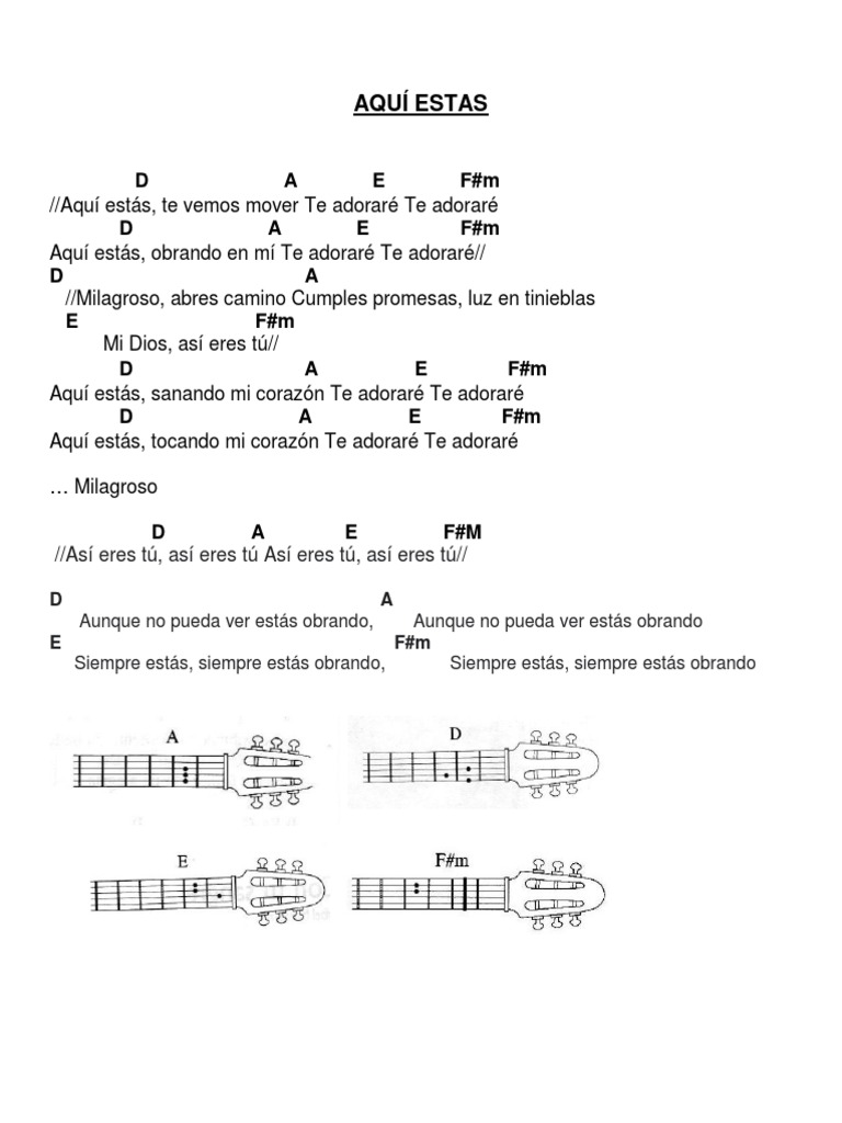 Acordes Aquí Estas Te Vemos Mover