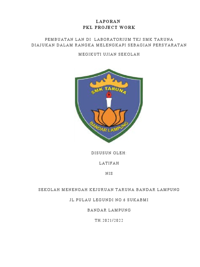 Laporan PKL Project Work SMK Taruna | PDF
