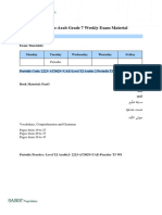 2223 Grade 7 Arabic Non Arab Exam Related Materials T3 W8