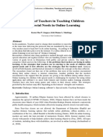 Strategies of Teacers in Teaching Children With Special Needs in Online Learning