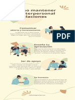 Minimalist Illustration How To Maintain Your Interpersonal Relationships Infographic - En.es