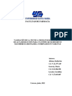 TEG Validacion de Un Metodo Analitico Por HPLC de Olmersartan + Hidroclorotiazida