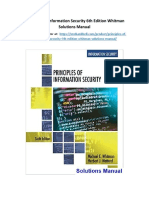 Principles of Information Security 6th Edition Whitman Solutions Manual