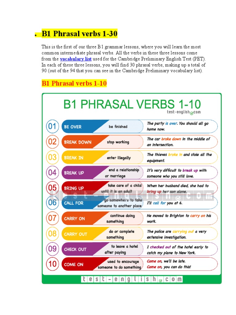 Phrasal Verbs Pdf