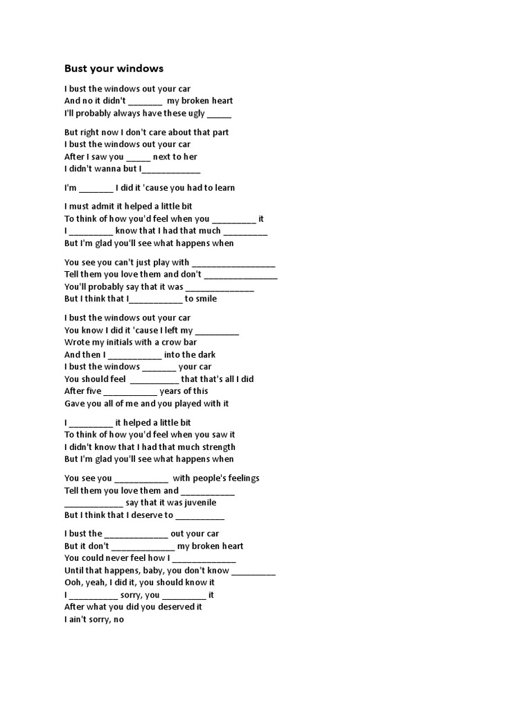 Bust Your Windows PDF PDF