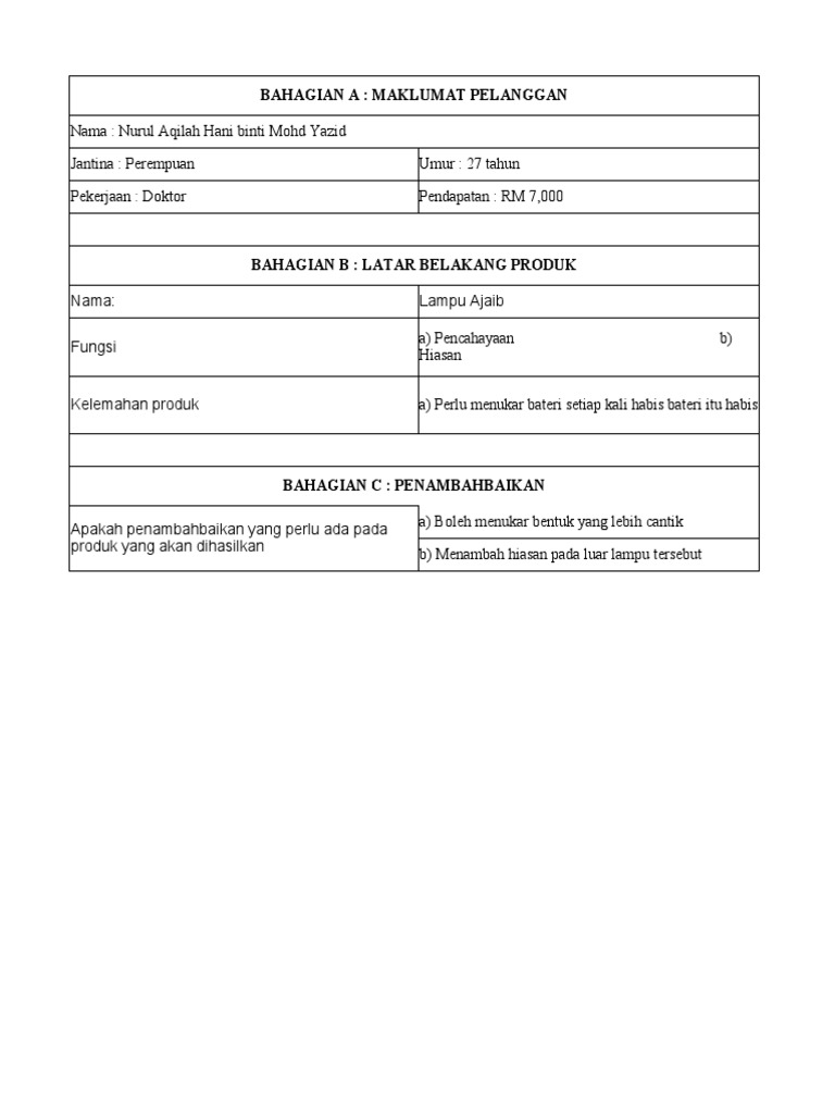 Contoh Dokumentasi Produk | PDF