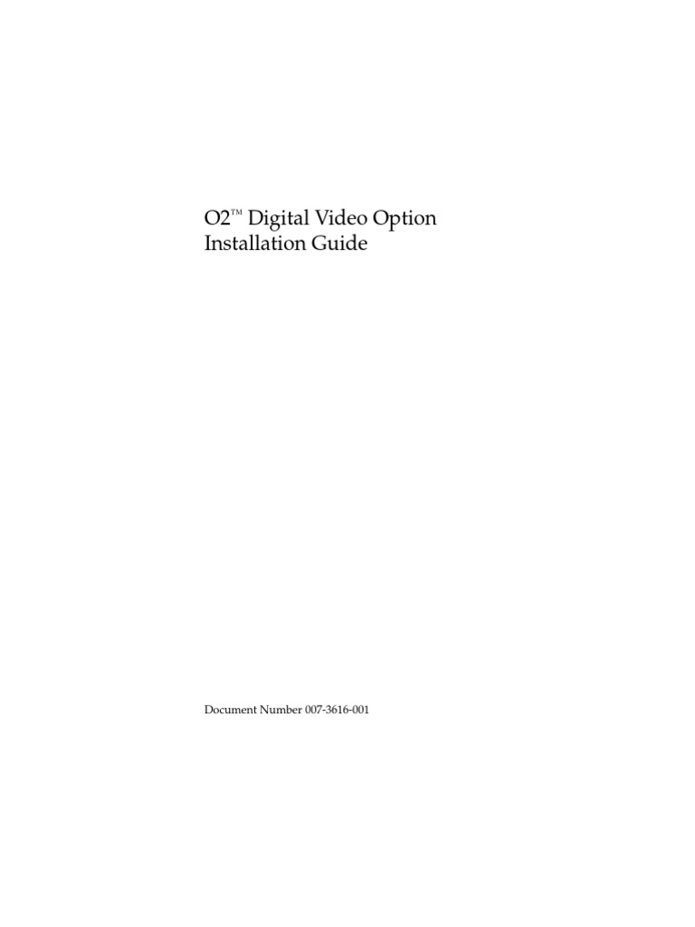 O2 Digital Video Option Installation Guide | PDF | Electromagnetic ...