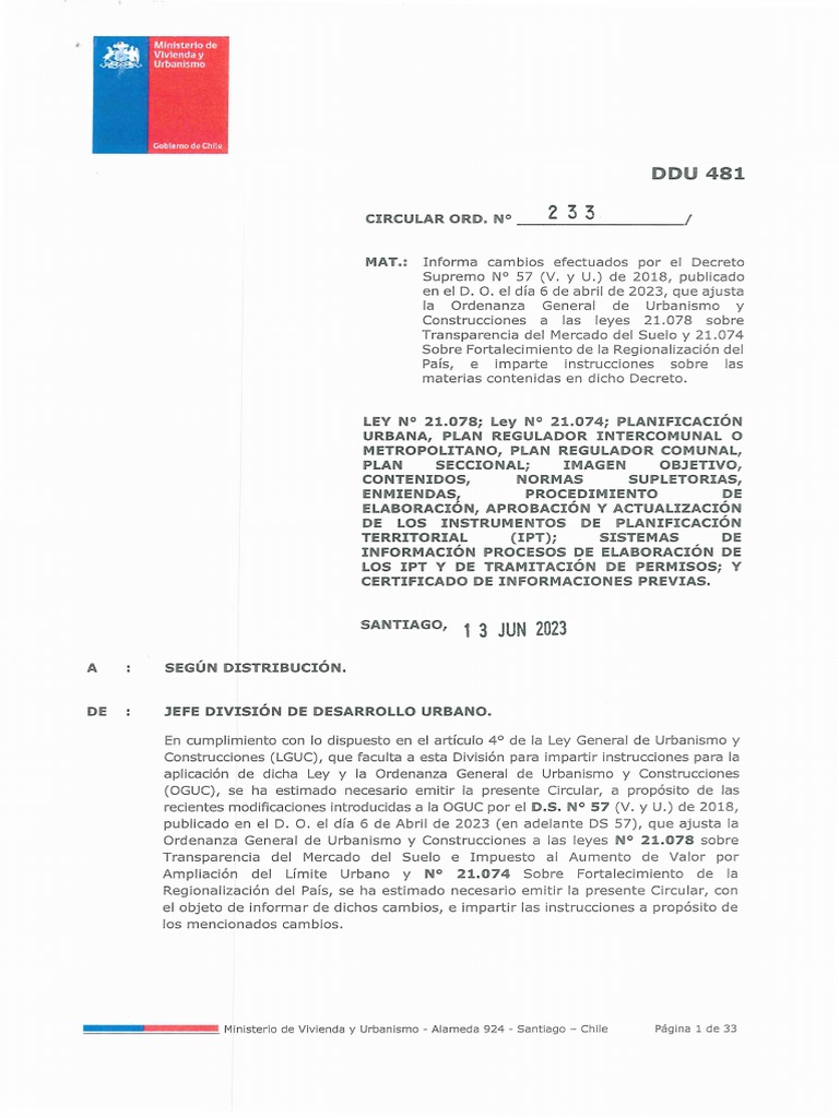 Ddu 481 | PDF | Regulación | Planificación urbana
