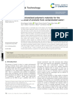 Functionalised Polymeric Materials For The Removal of Arsenate From Contaminated Water