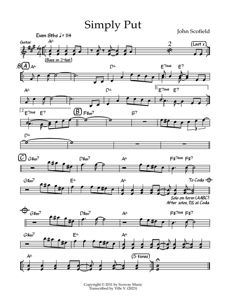 John Scofield - Simply Put | PDF
