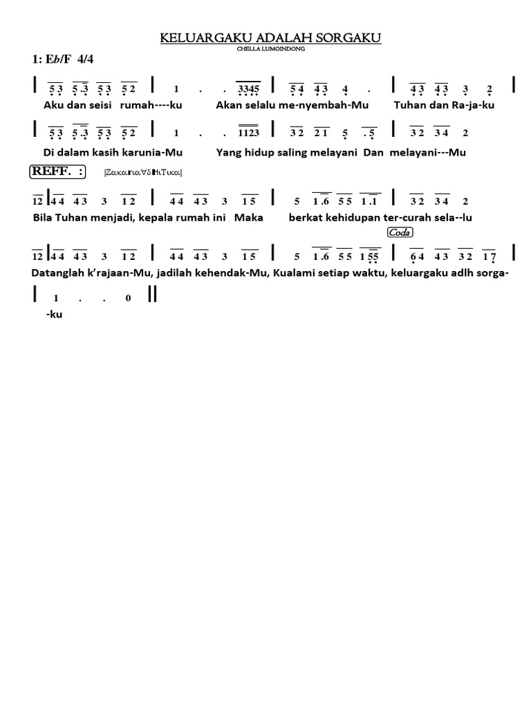 Keluargaku Adalah Surgaku - Lirik dan Chord | PDF