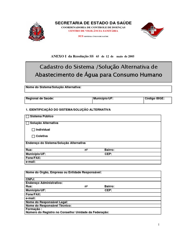 Resolução SS 65 120405 - Controle de Qualdade de Água - Cópia | PDF