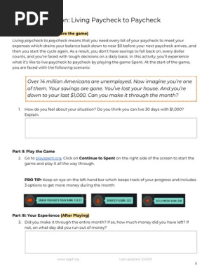 3.2 - Spent Activity_ Living Paycheck to Paycheck