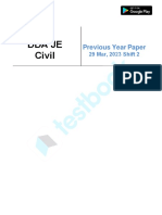 DDA JE Civil Official Paper (Held On 29 Mar, 2023 230615 232525