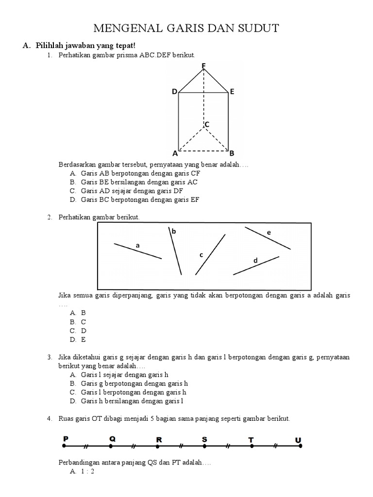 Mengenal Garis Dan Sudut | PDF