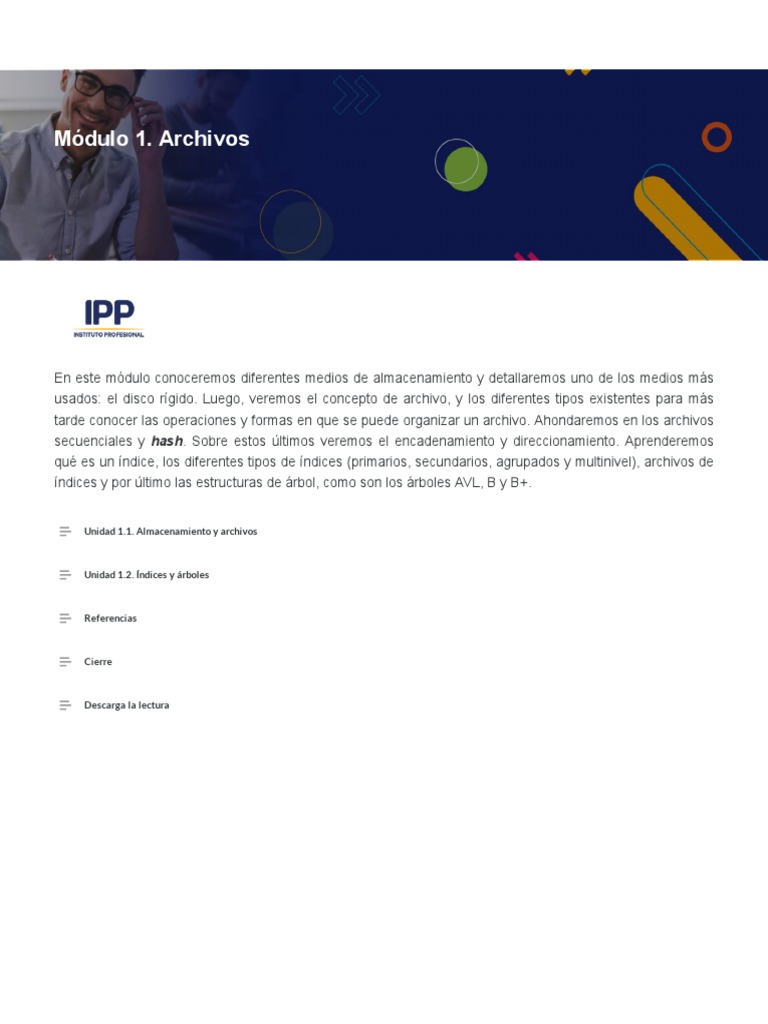Módulo 1. Archivos | PDF | Almacenamiento de datos de la computadora ...