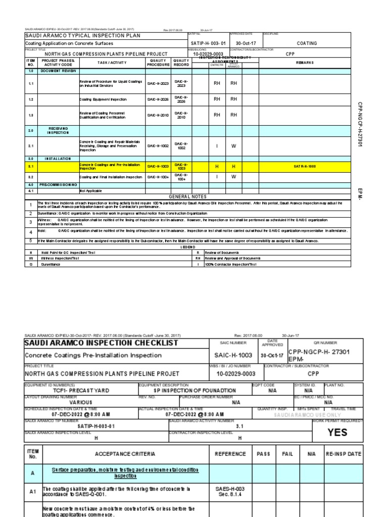 Saudi Aramco Concrete Coating Inspection Guide | PDF