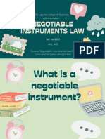 Negotiable Instruments Law 1 