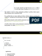 Locally Optimal Choice at Each Stage in Hope of Getting A Globally Optimal Solution