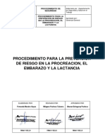 PR - SG.009 - Procedimiento para La Prevencion de Riesgo en La Procreacion, El Embarazo y La Lactancia