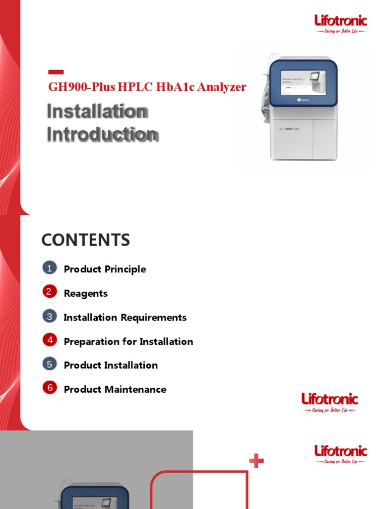 GH900-Plus HbA1c Analyzer Guide | PDF | Glycated Hemoglobin | Elution