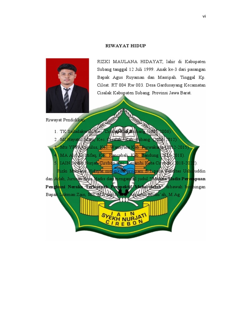 Riwayat Hidup Rizki Maulana Hidayat | PDF | Agama & Spiritualitas