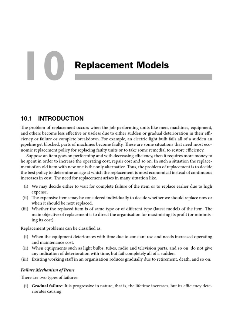 Replacement Models and Cost Analysis | PDF | Science & Mathematics