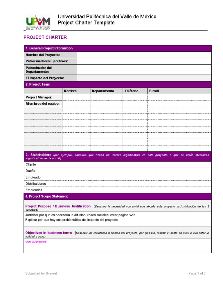 Project-Charter-Template-03 | PDF