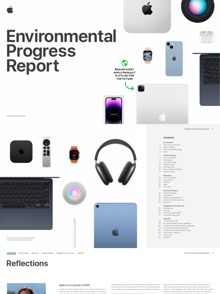 Apple 2023 Environmental Progress Report | PDF | Low Carbon Economy ...