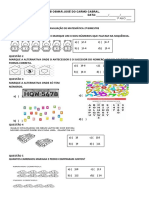 Avaliação de Matemática 1º Ano