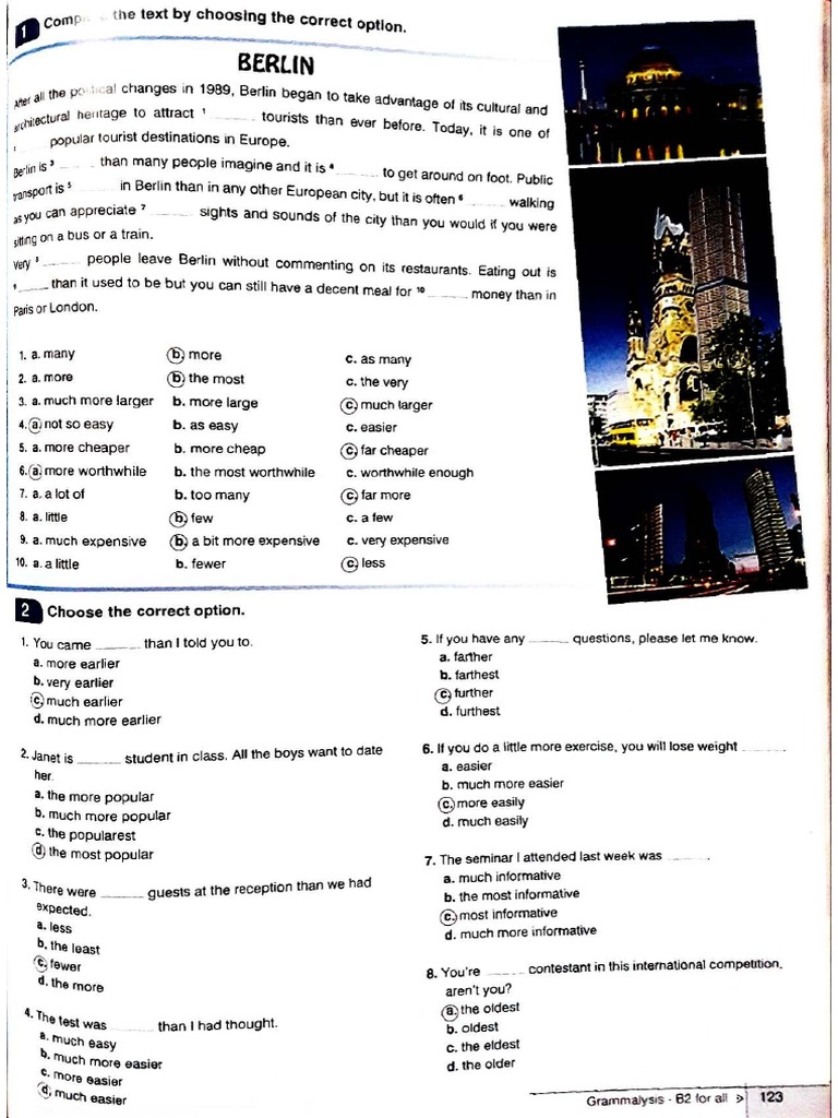 Comparisons Activities B2 | PDF