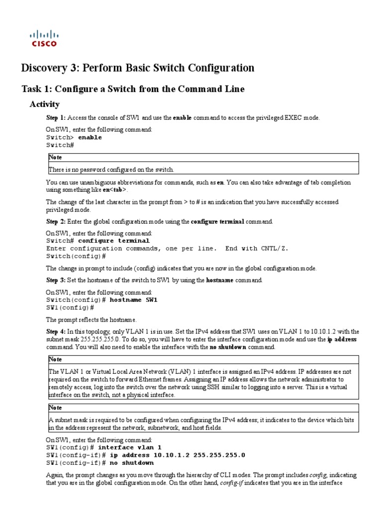 Procedure - Lab Discovery 3 | PDF | Ip Address | Computer Architecture