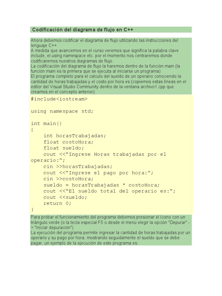Codificación de Sueldo en C++ | PDF | C ++ | Ingeniería Informática