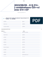 Wooclap - Classification CV-CF Et Combinaisons - 29.09.2022