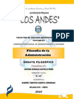 Filosofia de La Administración